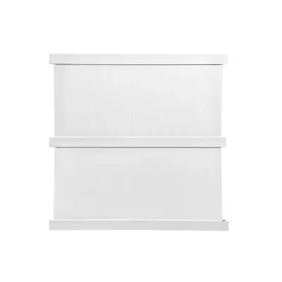 7ft Tall 3 Rails White Privacy PVC Fence Detail