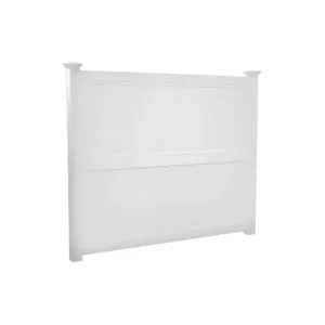 7ft Tall White 3 Rails Vinyl Privacy Fence