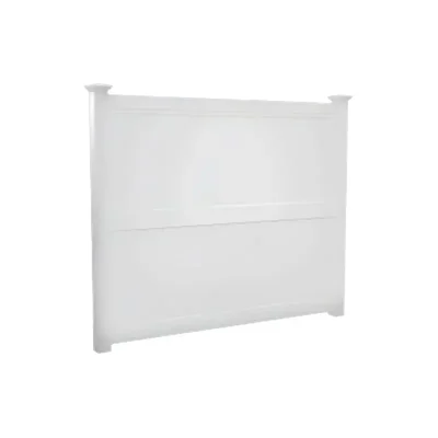 7ft Tall White 3 Rails Vinyl Privacy Fence