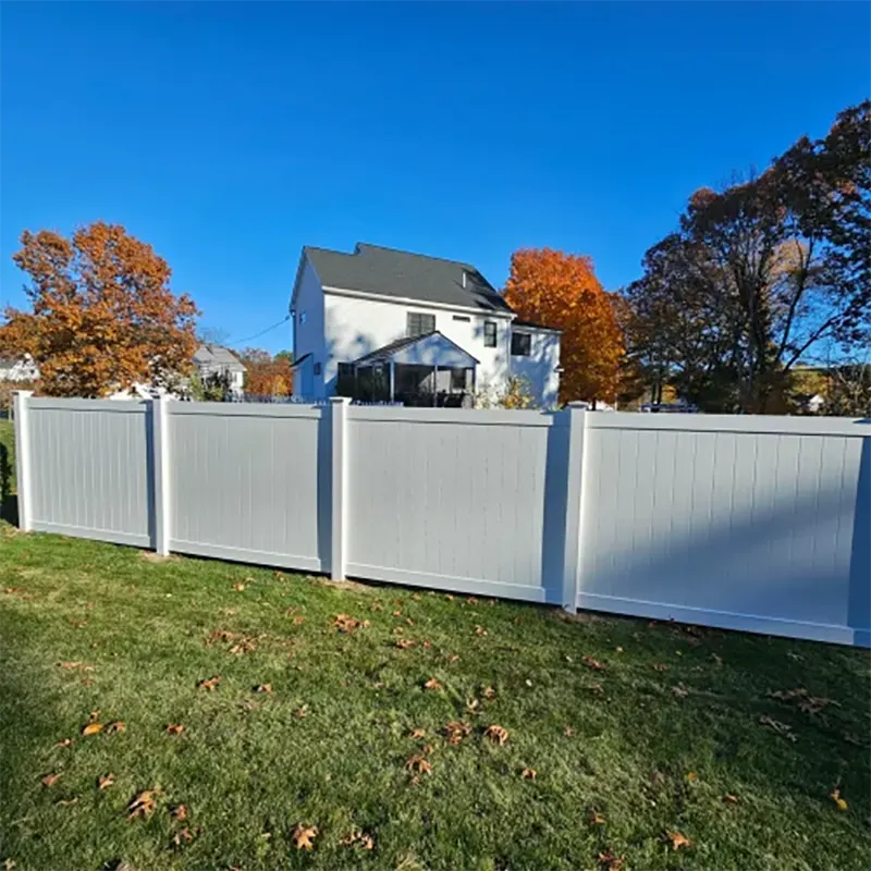 Full Privacy PVC Privacy Fence in courtyard
