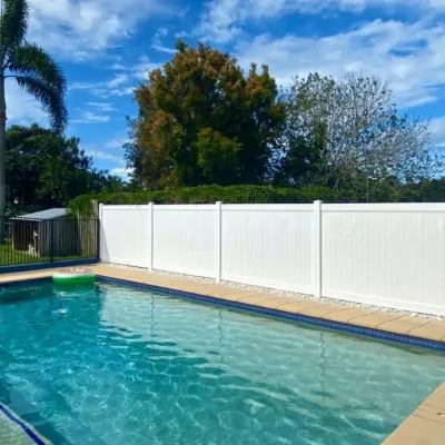 PVC fence around pool