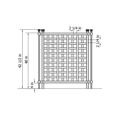Premium PVC 3 Lattice Panels Fence Detail