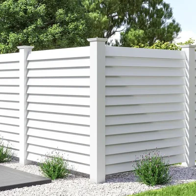 Premium PVC Louvered Fence Application