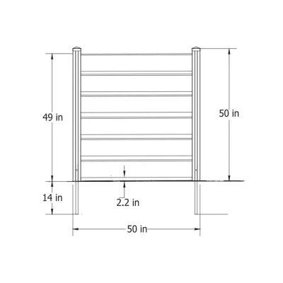 Premium Pvc Semi-enclosure Fence Size