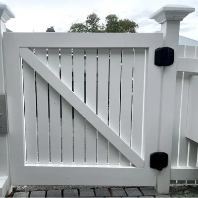 Semi Privacy PVC Swing Gate Application