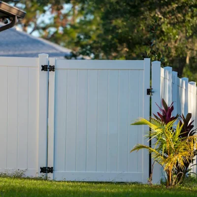 Single Swing PVC Fence Gate in Residential