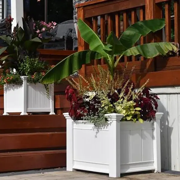 Square Vinyl PVC Planter Box for decorate