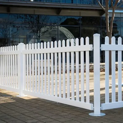 White Vinyl Event Fence