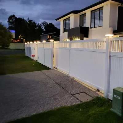 picket privacy PVC sliding gate
