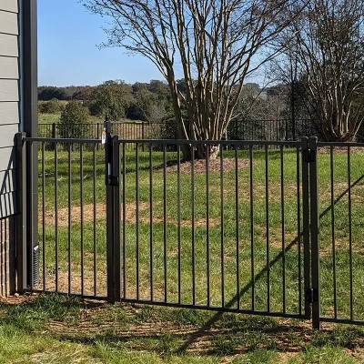 2 Rail Flat Top Aluminum Gate for yard