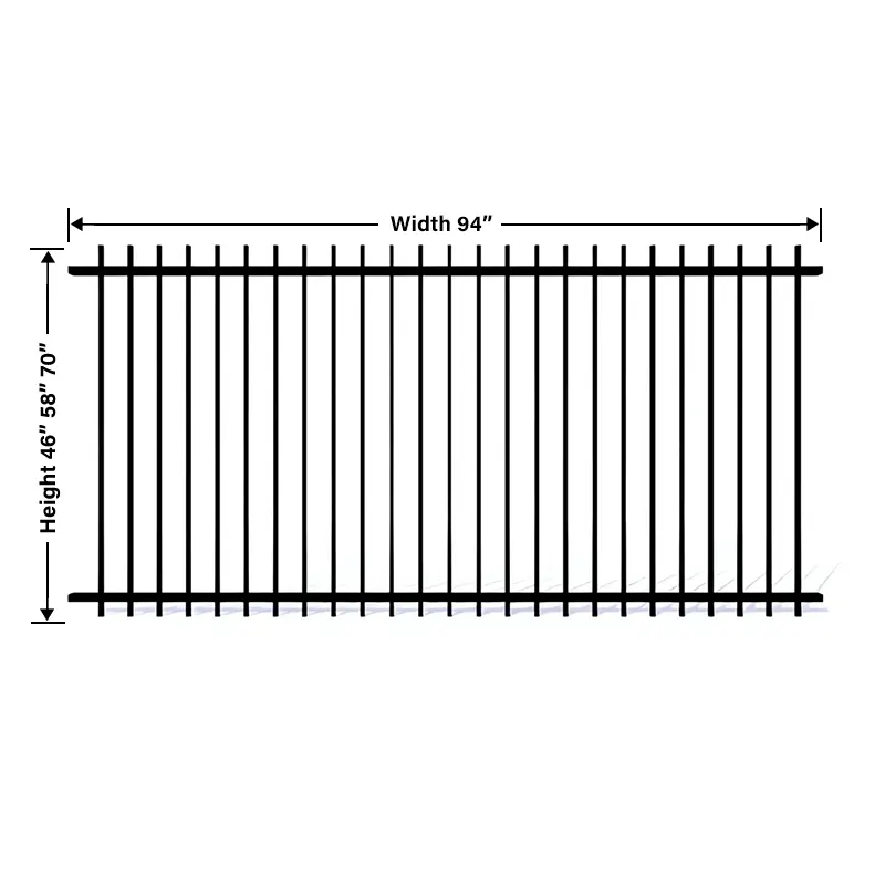 2 Rail Residential Steel Extended Picket Fence -Sinotop Fence