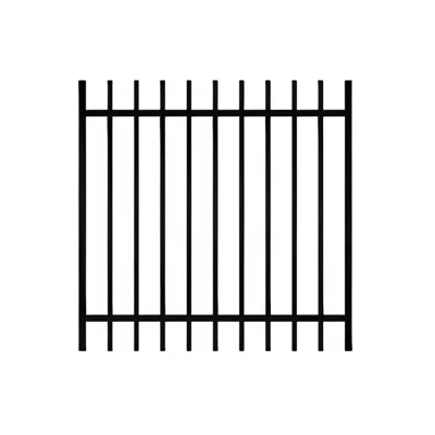 2 Rail Steel Extended Picket Gate