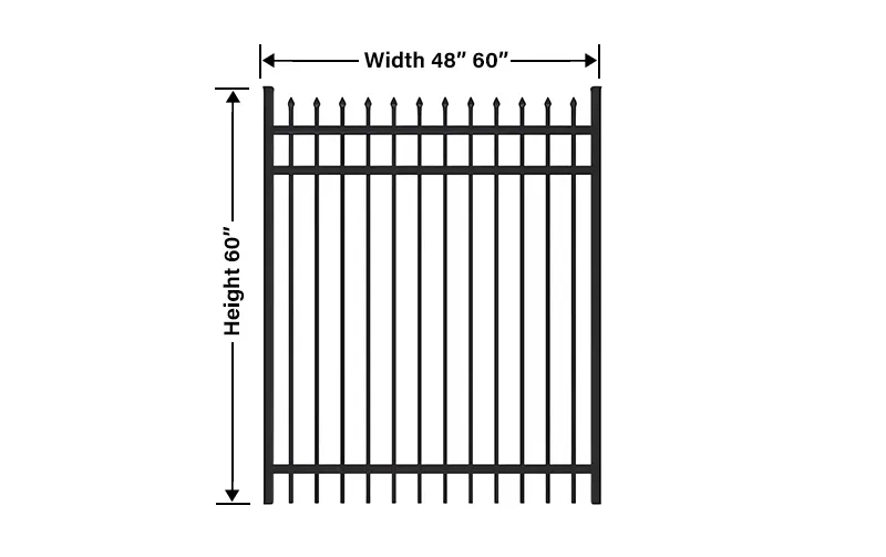 3 Rail Powder Coated Aluminum Press Point Gate-Sinotop Fence