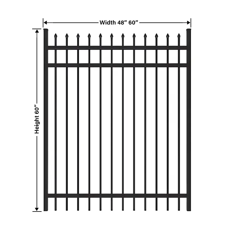 3 Rail Powder Coated Aluminum Press Point Gate-Sinotop Fence