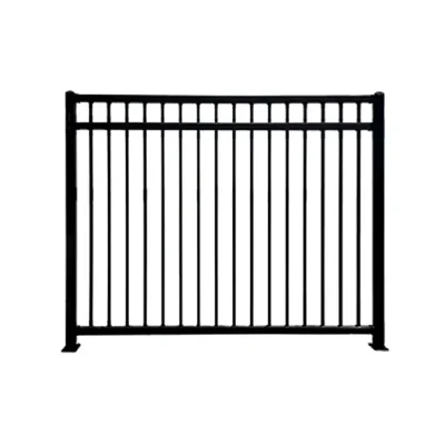 3 Rails Flat Top Aluminum Fence