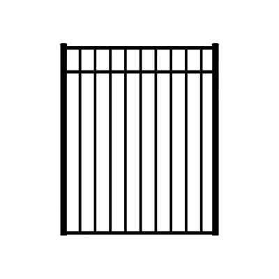 3 Rails Flat Top Aluminum Gate