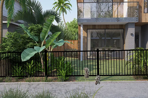 Aluminum Flat Top Fence application