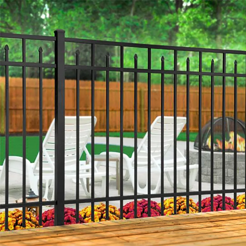 Aluminum Flat Top with Spear Fence for garden