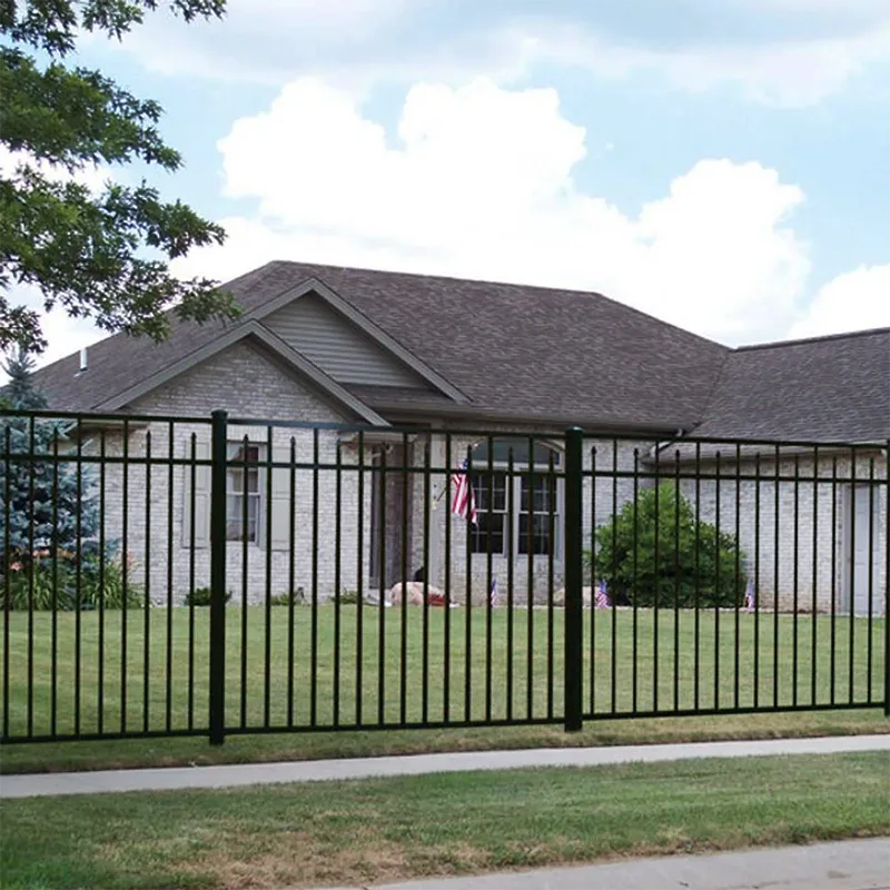 Aluminum Flat Top with Spear Fence in residential