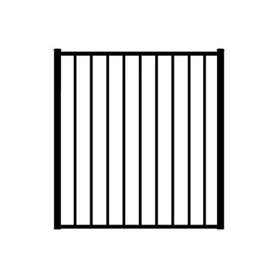 Black Powder Coated 2 Rail Flat Top Aluminum Gate