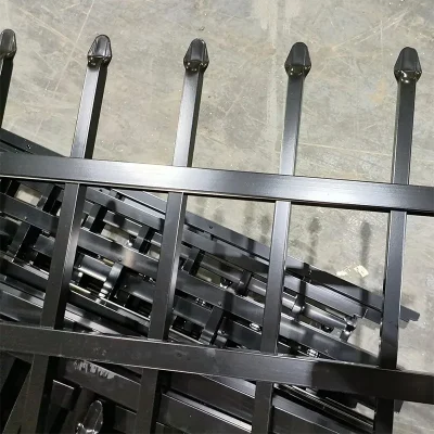 Black Powder Coated 3 Rail Aluminum Press Point Gate Detail
