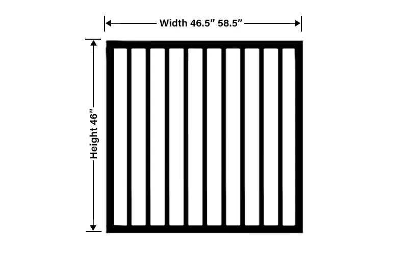 Black Powder Coated Steel Welded Residential Biasable Gate Size
