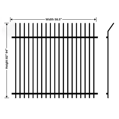 Commercial Curved Spear Top Gate Size