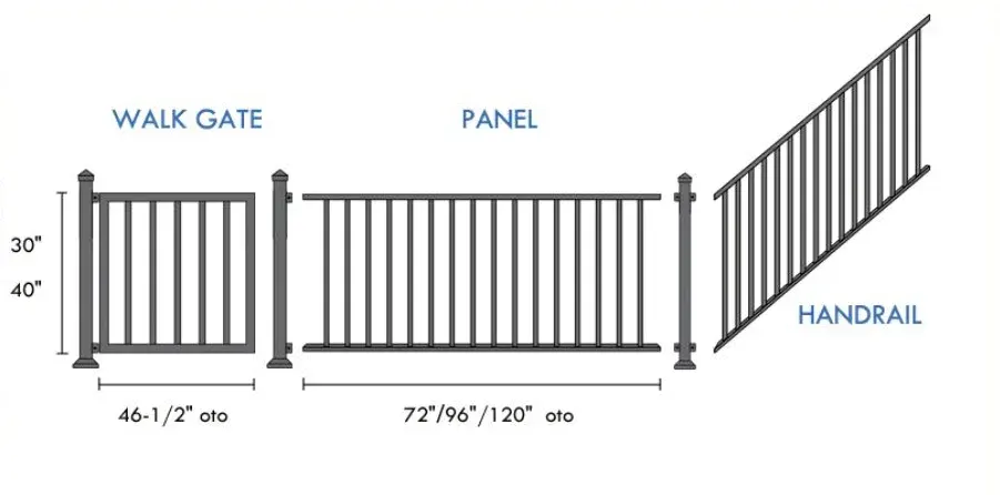 Steel Railing Size Footpath Black Custom Steel Railing and Stair Handrail-Sinotop Fence