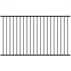 Black Powder Coated Flat Top Fence