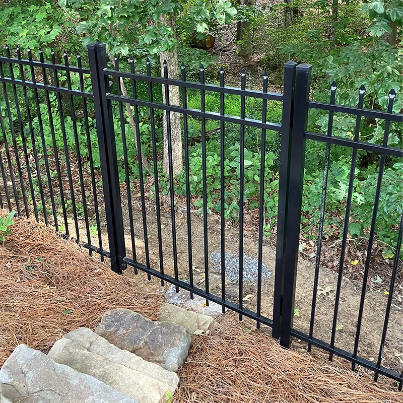 Outdoor 3 Rail Aluminum Press Point Gate