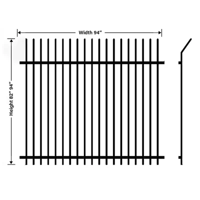 Steel Welded Commercial Curved Spear Top Fence