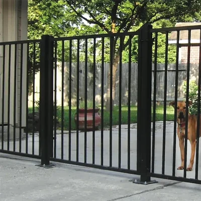 Steel Flat Top Fence Gate Application