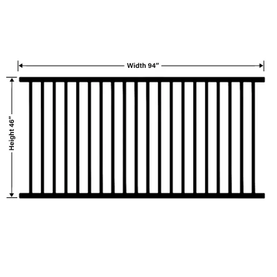 Steel Flat Top Fence Size
