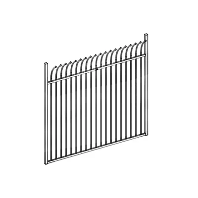 Commercial Curved Spear Top Gate