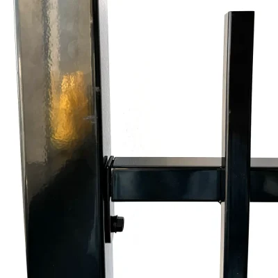 Black Ornamental 2 Rail Steel Extended Picket Gate