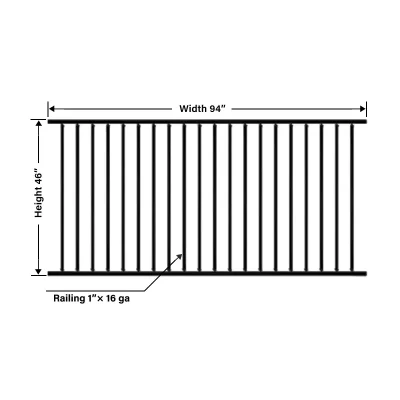 Steel Welded Residential Biasable Fence size