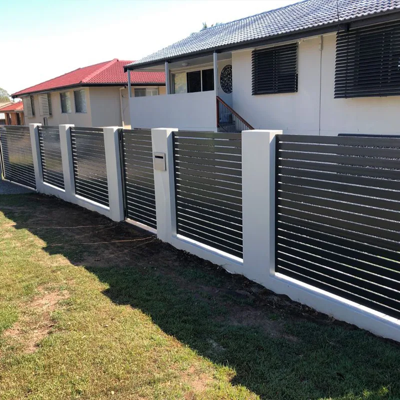 Aluminum Slat Fence around Home