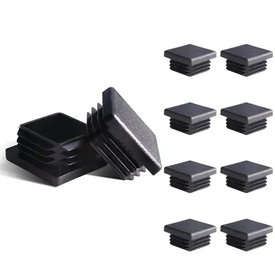 Black Plastic Flat Square Cap