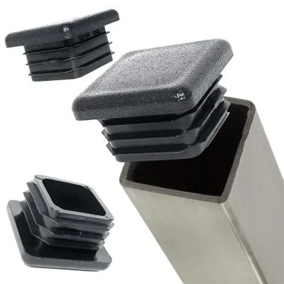 Black Plastic Flat Square Cap Application